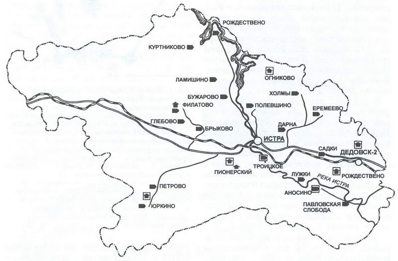 Карта реки истра